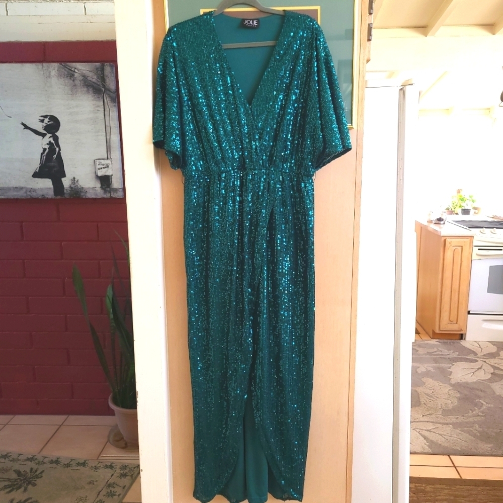 Joie Emerald Sequin Dress